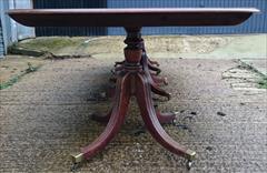 1810 Three Pedestal Antique Dining Table 28h 48½d 103w leaves 13¾ ends 28¼ middle 24¾ _12.JPG